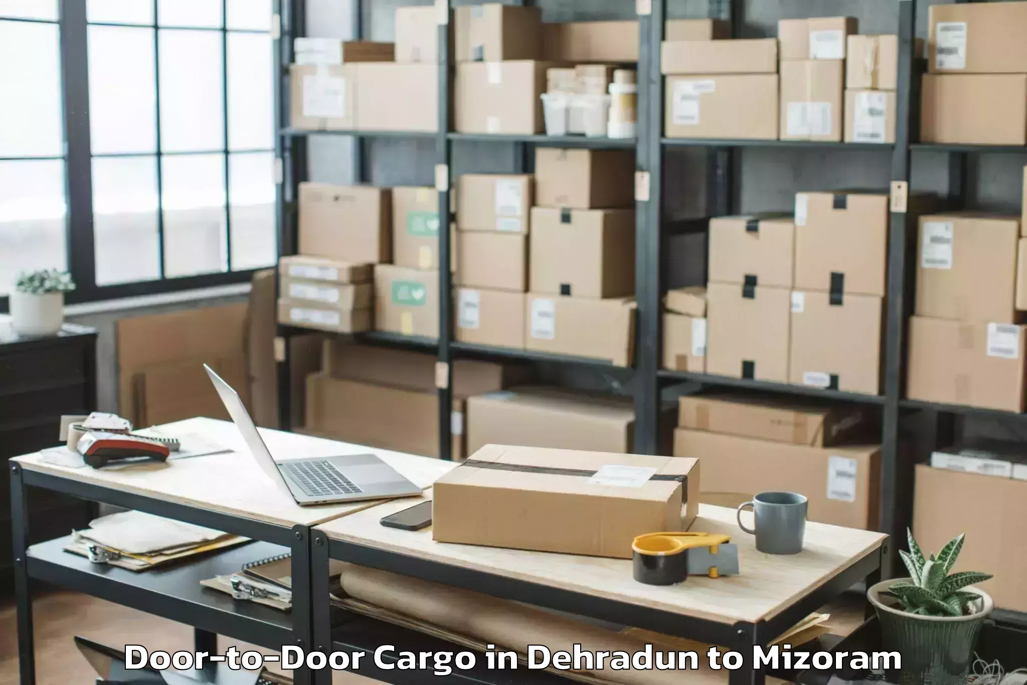 Affordable Dehradun to Saitlaw Door To Door Cargo